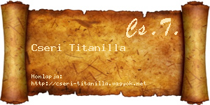 Cseri Titanilla névjegykártya